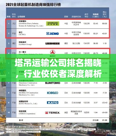 塔吊运输公司排名揭晓,行业佼佼者深度解析
