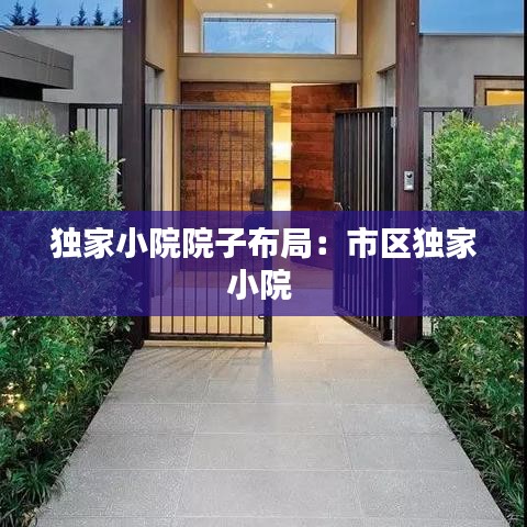 独家小院院子布局:市区独家小院