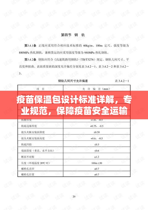 疫苗保温包设计标准详解,专业规范,保障疫苗安全运输