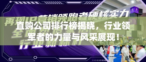 直购公司排行榜揭晓,行业领军者的力量与风采展现!