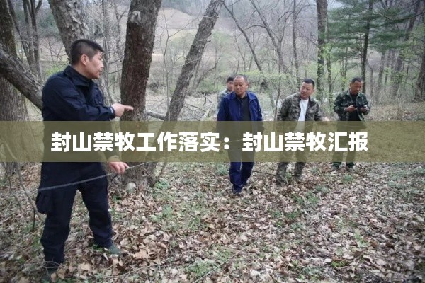 封山禁牧工作落实:封山禁牧汇报