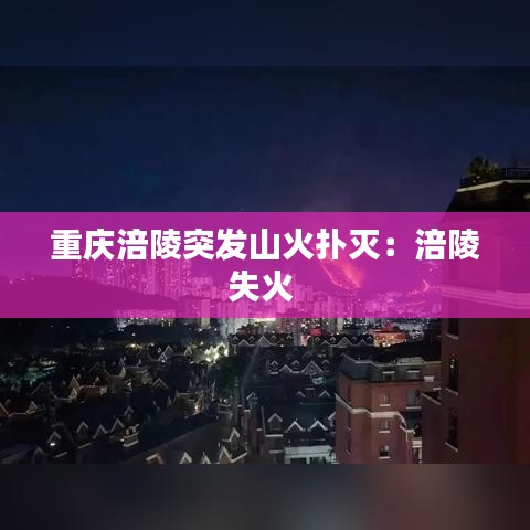 重庆涪陵突发山火扑灭:涪陵失火