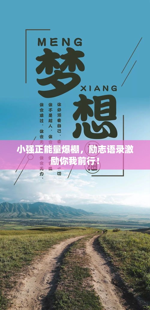 小强正能量爆棚,励志语录激励你我前行!