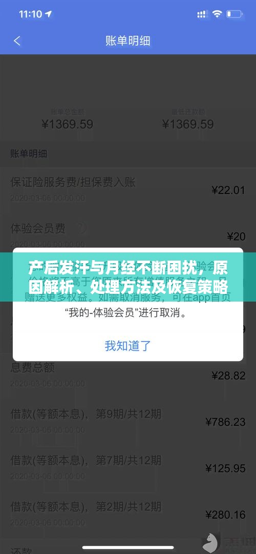 产后发汗与月经不断困扰,原因解析、处理方法及恢复策略