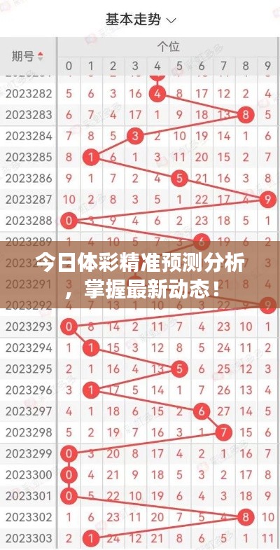 今日体彩精准预测分析,掌握最新动态!