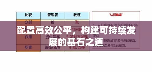 配置高效公平,构建可持续发展的基石之道