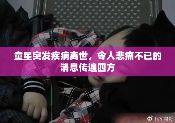 童星突发疾病离世,令人悲痛不已的消息传遍四方