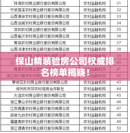 保山精装验房公司权威排名榜单揭晓!
