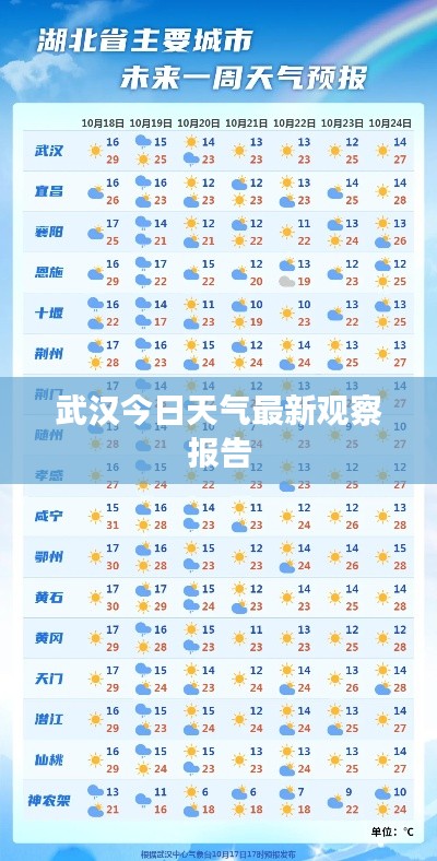 武汉今日天气最新观察报告
