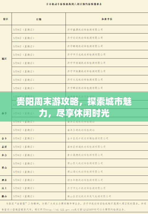 贵阳周末游攻略,探索城市魅力,尽享休闲时光