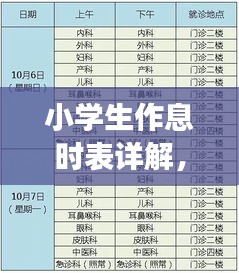 小学生作息时表详解,科学安排学习与休息,助力健康成长——百度知识分享