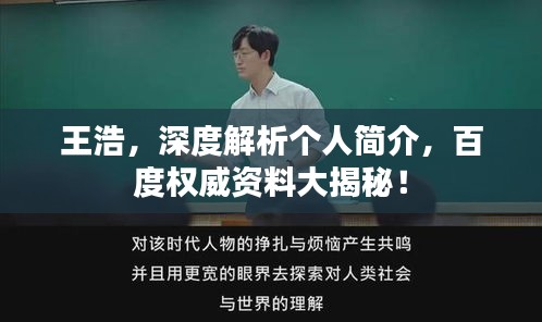 王浩,深度解析个人简介,百度权威资料大揭秘!