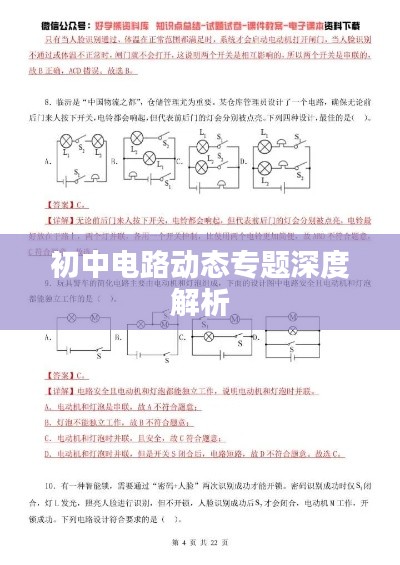 初中电路动态专题深度解析