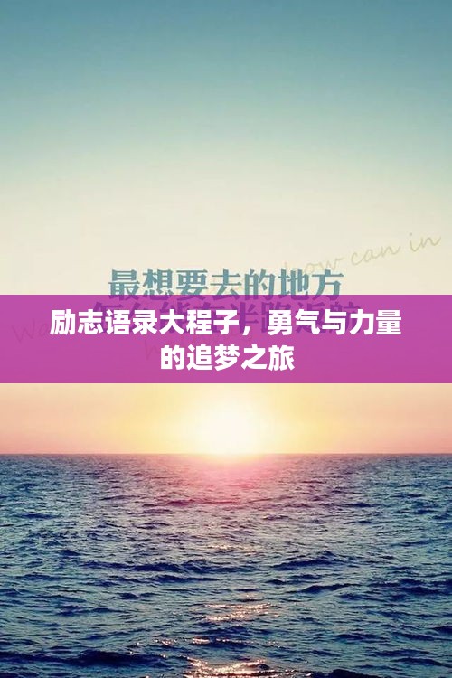 励志语录大程子,勇气与力量的追梦之旅