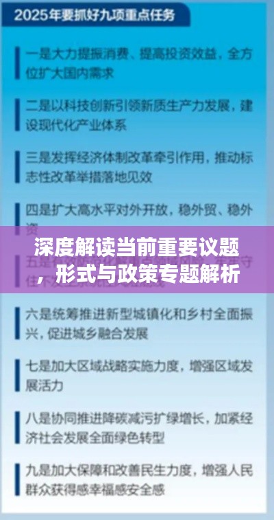 深度解读当前重要议题,形式与政策专题解析
