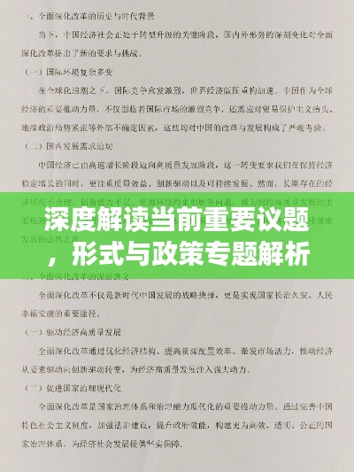 深度解读当前重要议题,形式与政策专题解析
