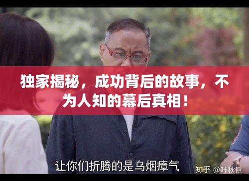 独家揭秘,成功背后的故事,不为人知的幕后真相!