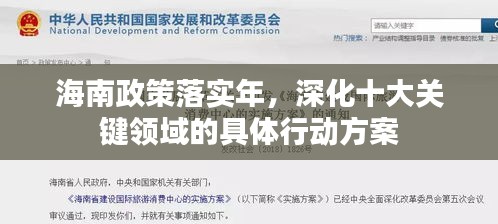海南政策落实年,深化十大关键领域的具体行动方案