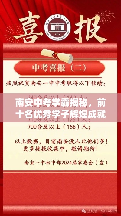 南安中考学霸揭秘,前十名优秀学子辉煌成就全记录