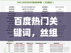 百度热门关键词,丝组词之旅启程!