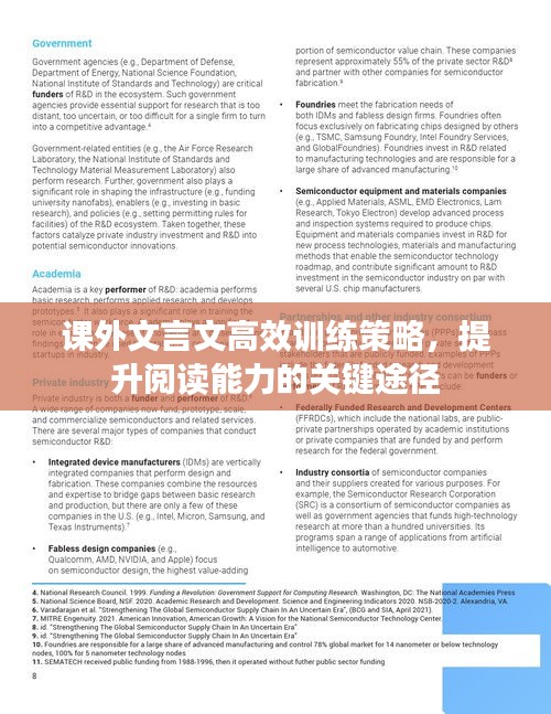 课外文言文高效训练策略,提升阅读能力的关键途径