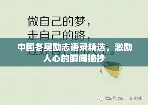 中国冬奥励志语录精选,激励人心的瞬间摘抄