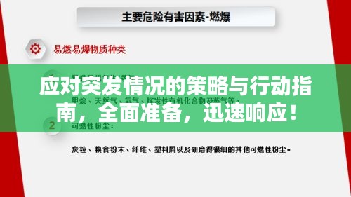 应对突发情况的策略与行动指南,全面准备,迅速响应!