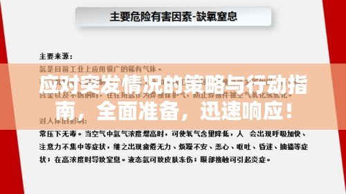 应对突发情况的策略与行动指南,全面准备,迅速响应!