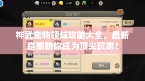 神武宠物领域攻略大全,最新指南助你成为顶尖玩家!