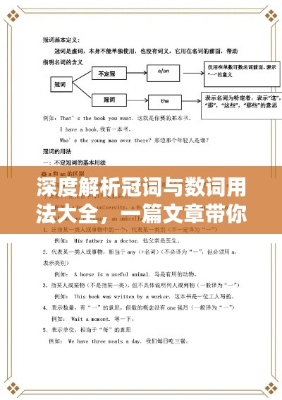 深度解析冠词与数词用法大全,一篇文章带你全面掌握!