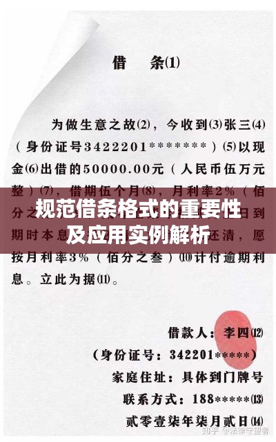 规范借条格式的重要性及应用实例解析