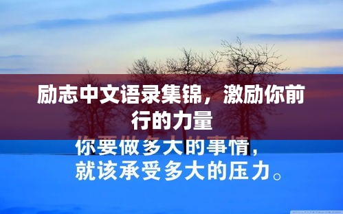 励志中文语录集锦,激励你前行的力量