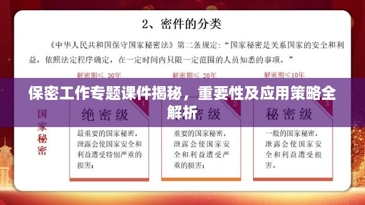 保密工作专题课件揭秘,重要性及应用策略全解析