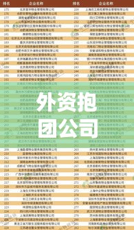 外资抱团公司全球排名榜单揭晓,企业实力大比拼!