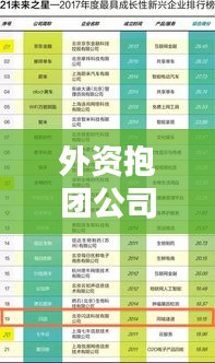 外资抱团公司全球排名榜单揭晓,企业实力大比拼!