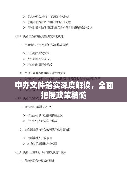 中办文件落实深度解读,全面把握政策精髓