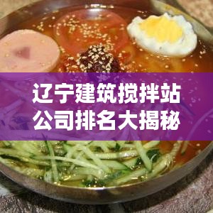 辽宁建筑搅拌站公司排名大揭秘!