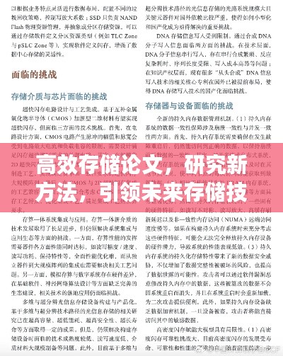 高效存储论文,研究新方法,引领未来存储技术革新