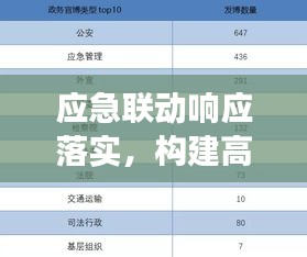 应急联动响应落实,构建高效应急管理体系的核心秘诀