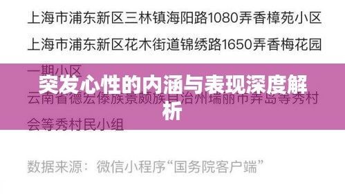 突发心性的内涵与表现深度解析