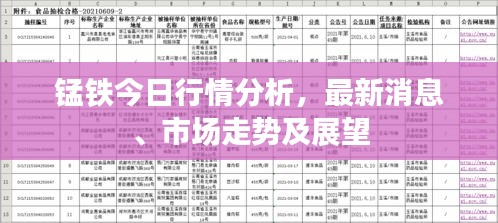 锰铁今日行情分析,最新消息、市场走势及展望
