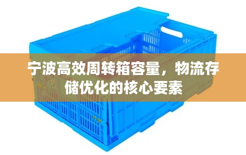 宁波高效周转箱容量,物流存储优化的核心要素