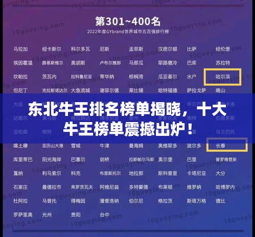 东北牛王排名榜单揭晓,十大牛王榜单震撼出炉!