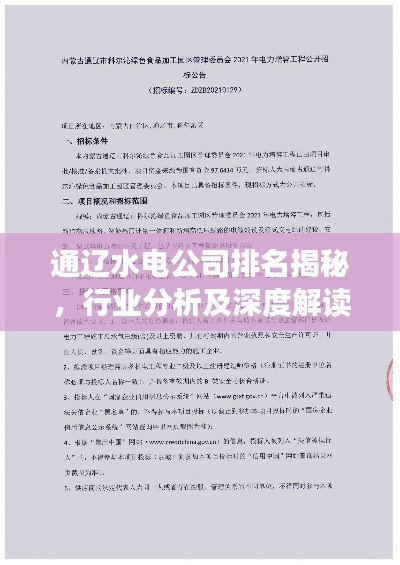 通辽水电公司排名揭秘,行业分析及深度解读