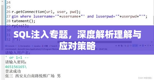 SQL注入专题,深度解析理解与应对策略