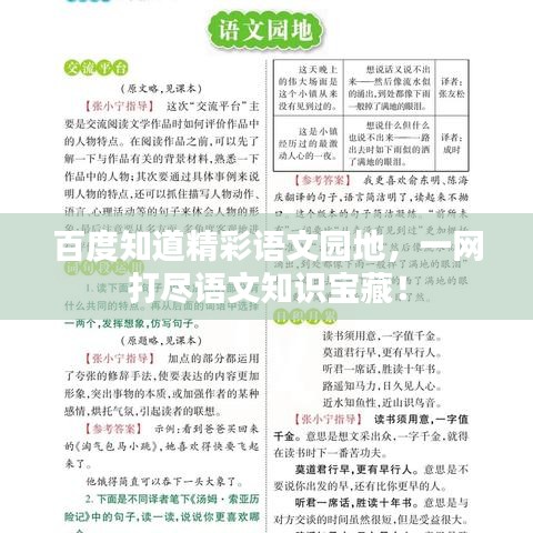 百度知道精彩语文园地,一网打尽语文知识宝藏!
