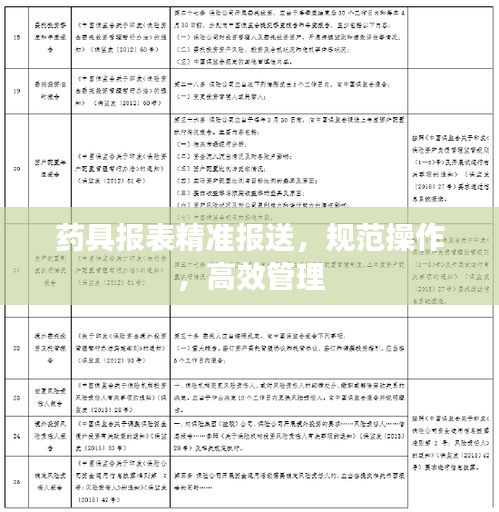 药具报表精准报送,规范操作,高效管理
