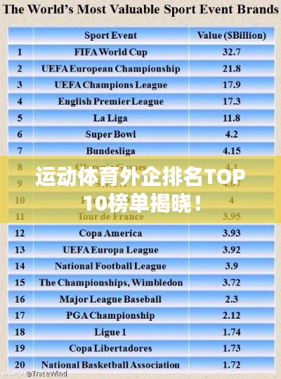 运动体育外企排名TOP10榜单揭晓!