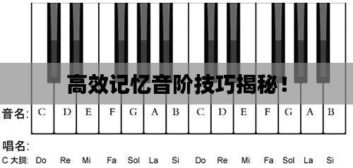 高效记忆音阶技巧揭秘!