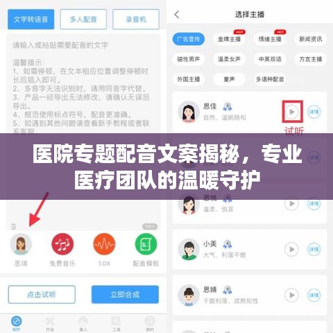 医院专题配音文案揭秘,专业医疗团队的温暖守护
